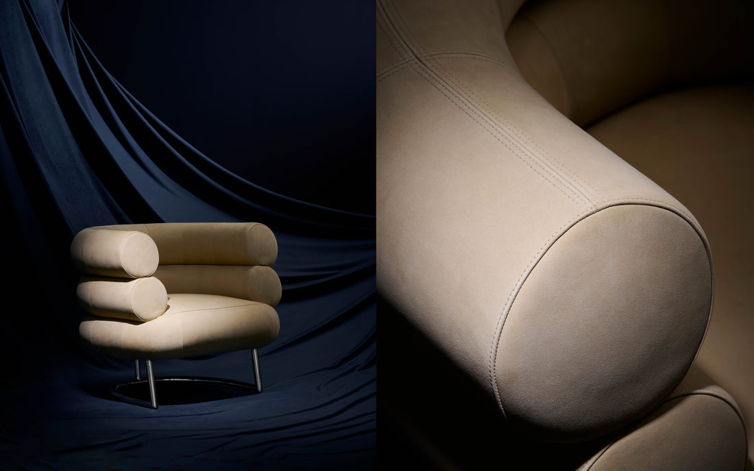 Limituotas leidimas: "Bibendum" fotelis, Eileen Gray, 1926 m.